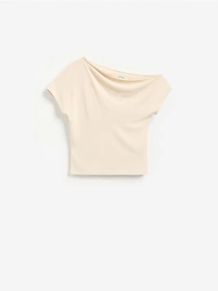 Reserved Tricou cu adaos de modal nude