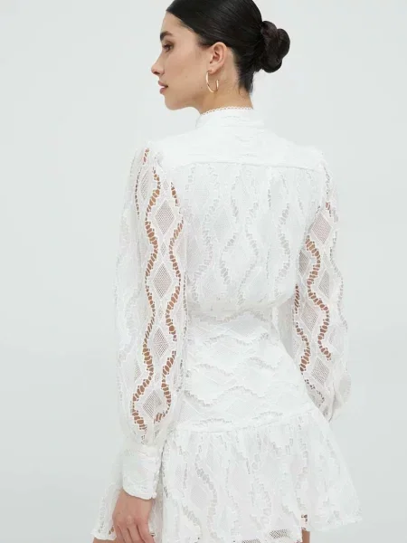 Bardot rochie mini drept alb
