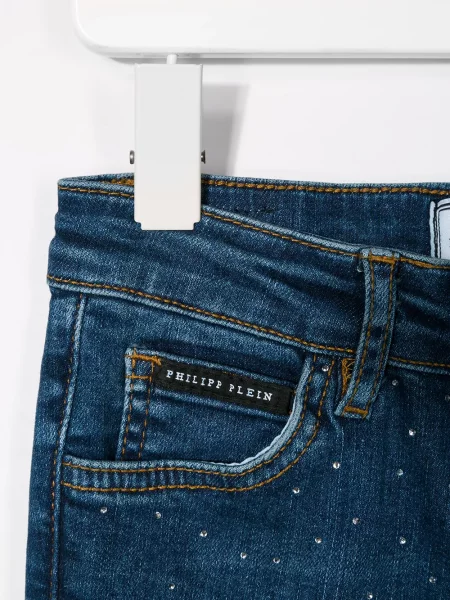 Spodnie dziecięce Philipp Plein niebieskie