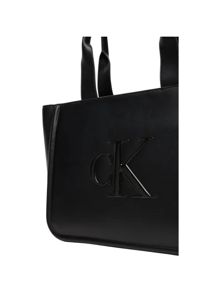 Calvin Klein Geantă Bold Ck Medium Tote negru
