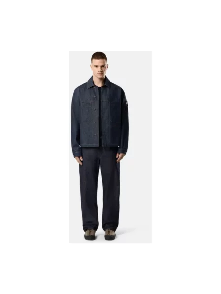 Kurtka jeansowa Stone Island z kamieniami niebieska