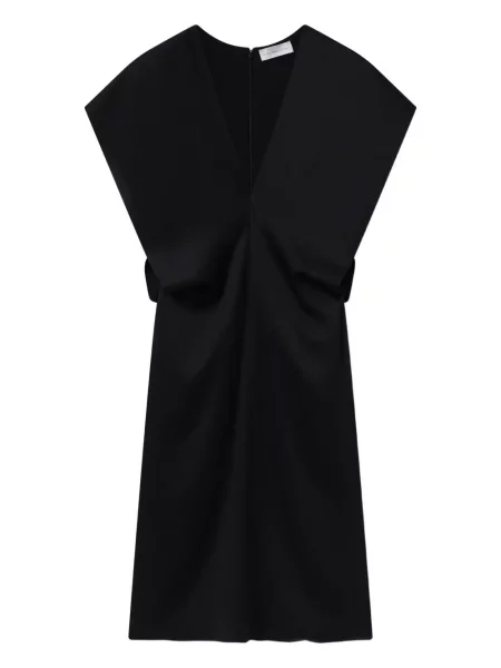 Rochie midi Stella Mccartney cu decolteu în V până la genunchi de costum negru