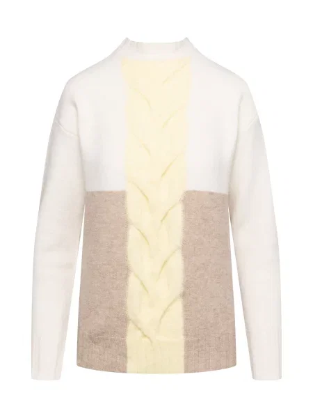 Quiosque Pulover crem / amestecat / galben pastel bej