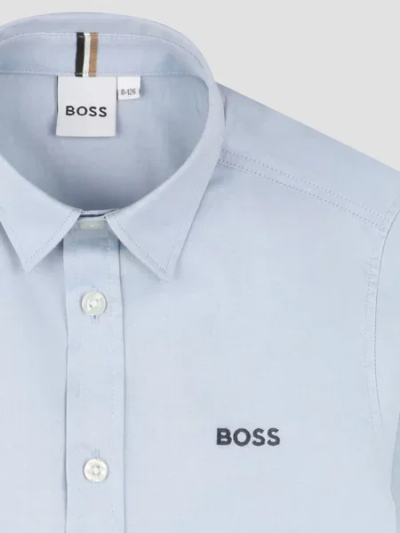 Детская рубашка Boss голубая