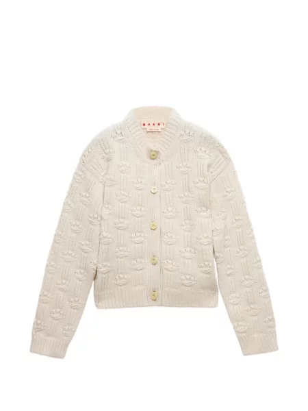 Cardigan Marni de lână alb