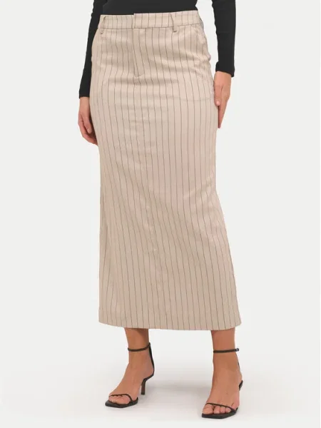 Kaffe Fustă midi Agathe bej