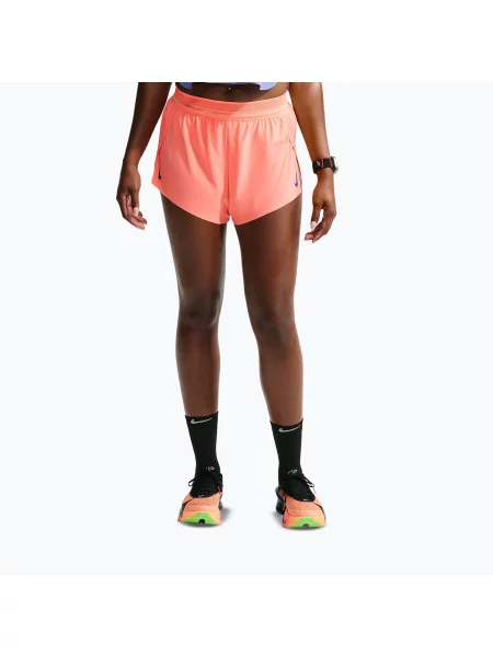 Pantaloni scurți de alergare pentru femei Nike AeroSwift Dri-Fit ADV Mid-Rise 3" atomic pink/black/white/old royal alb