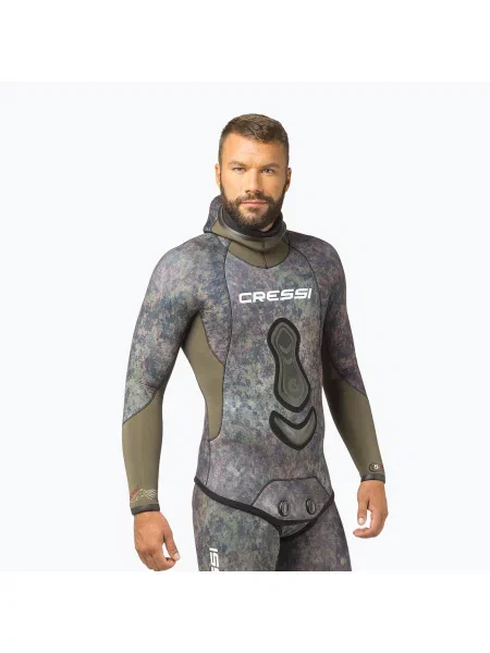 Мъжко неопреново яке Cressi Seppia camouflage зелено