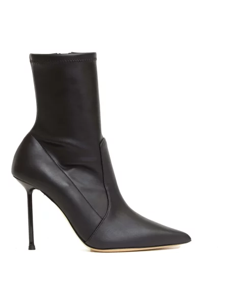 Buty do kostki Ninalilou skórzane czarne
