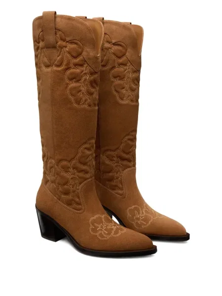Botine Stuart Weitzman din piele de căprioară maro