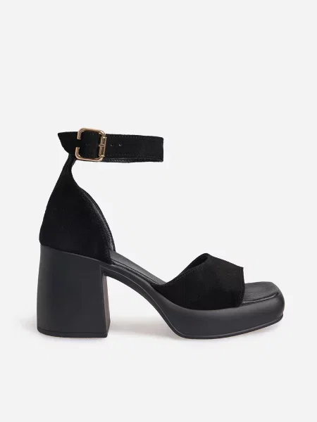 Замшеві Босоніжки ISSA Plus чорний