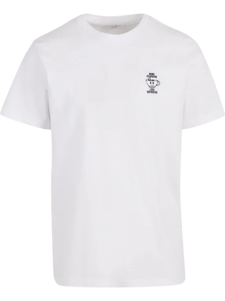 Mister Tee Tricou More Espresso Less Depresso negru alb