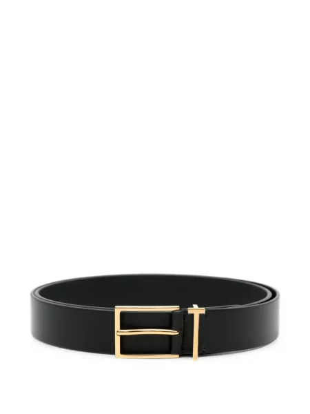 Curea Tom Ford din piele cu autograf negru