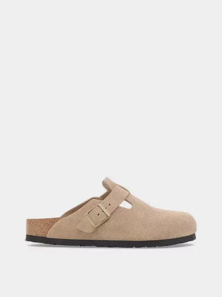 Замшеве Сабо Birkenstock BOSTON бежевий