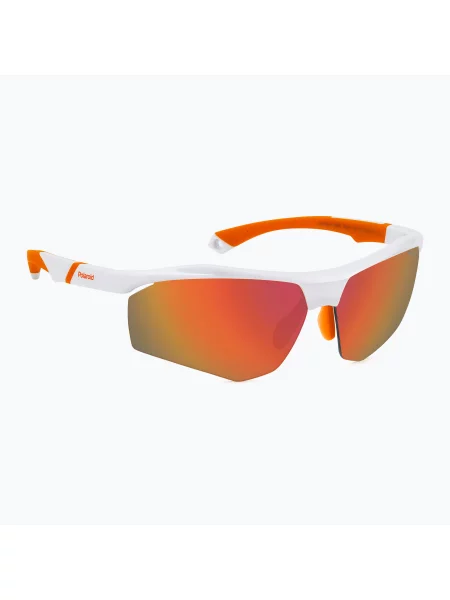 Okulary przeciwsłoneczne Polaroid PLD white/red multilayer polarized high contrast białe