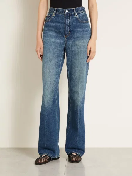 Alaïa Bootcut Džíny blue stone modré