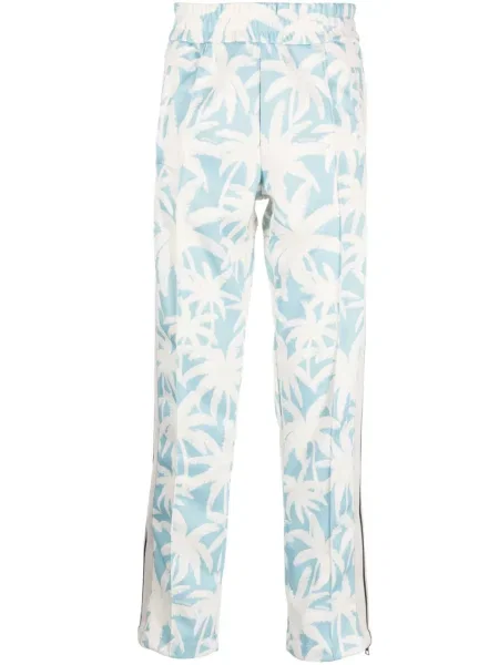 Pantaloni Palm Angels cu imagine albastru