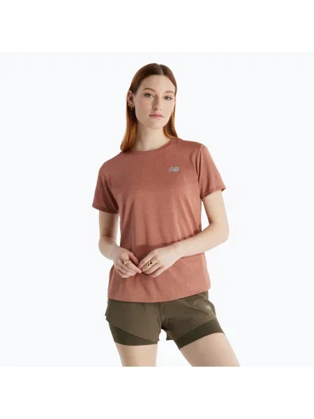 Дамска тениска New Balance Athletics sparrow heather оранжево