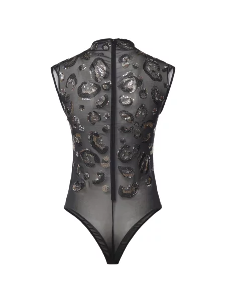 Body Genny cu model leopard negru