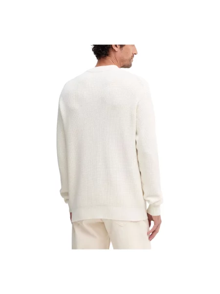 Calvin Klein Jeans sweter z dzianiny Mężczyźni biały jednolity S beżowy