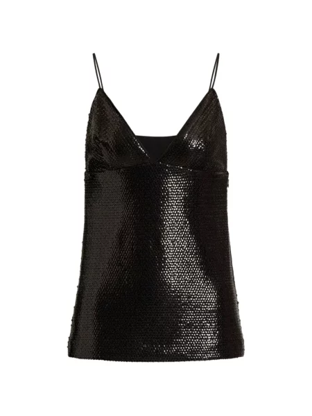 Top Alberta Ferretti cu paiete negru
