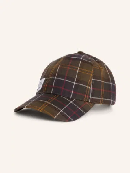 Barbour Czapka Z Daszkiem gruen czerwona