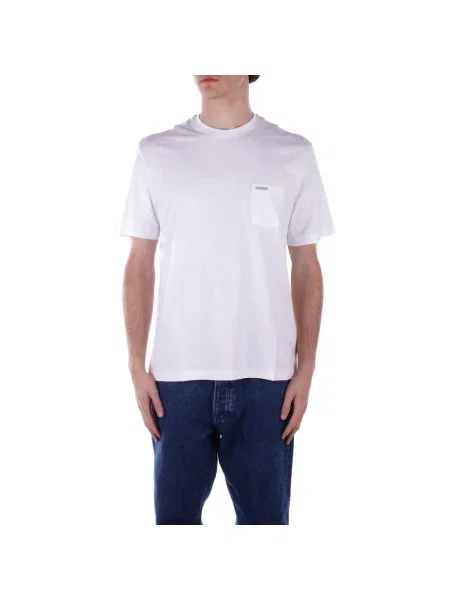 Rövid ujjú rövid póló Guess Jeans fehér