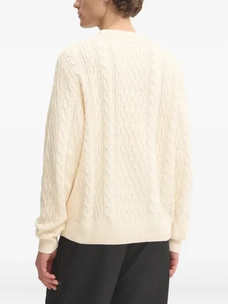 Pulover Dickies cu decolteu rotund alb