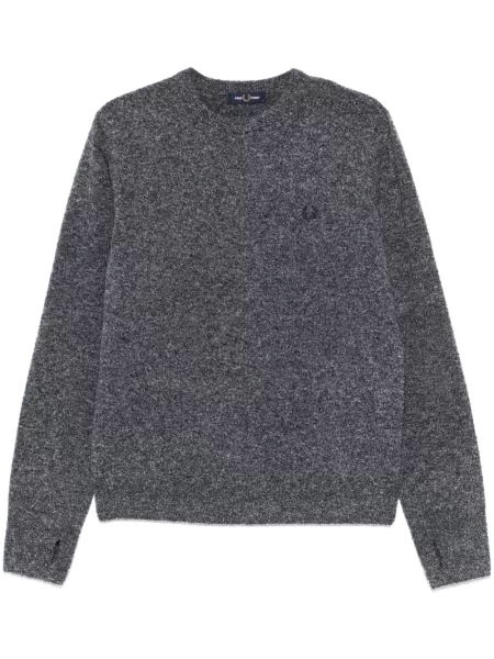 Pulover Fred Perry cu decolteu rotund albastru