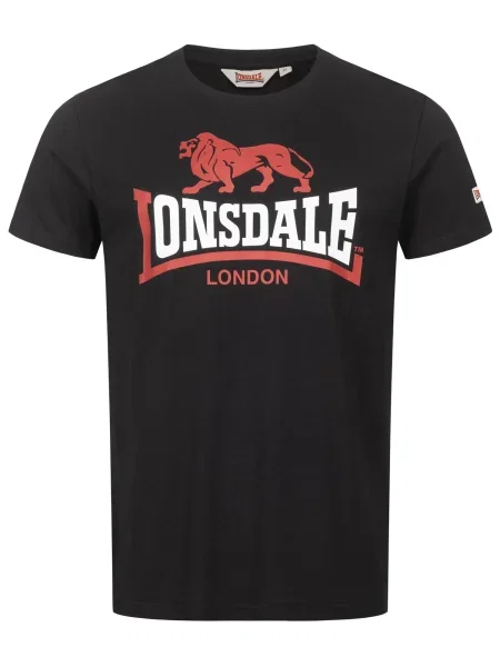 LONSDALE Tricou roșu deschis / negru alb
