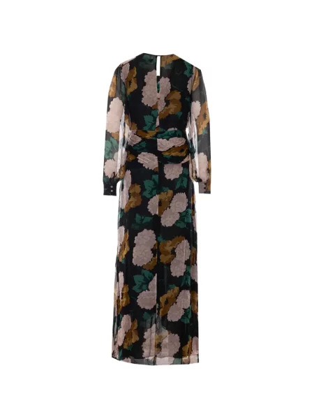 Rochie Rixo cu model floral cu imagine negru