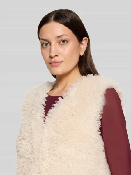 Robe Légère Kamizelka Ze Sztucznego Futra weiss biała