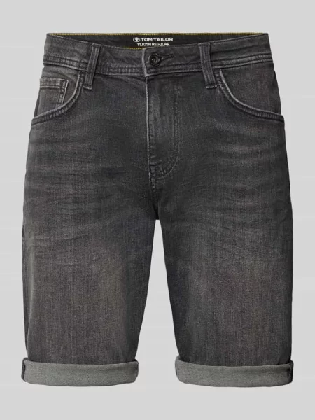 Bermudy jeansy krój regular fit z mieszanka bawełny Tom Tailor