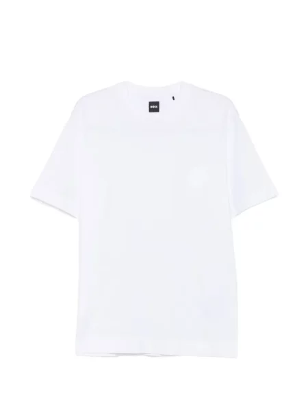 Tricou Boss cu broderie alb