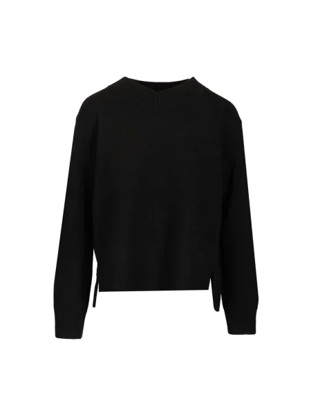 Sweter Maison Kitsune wełniany czarny