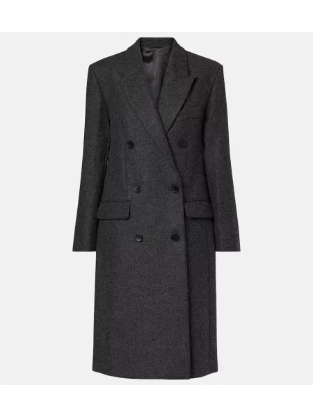 Palton Isabel Marant de lână gri