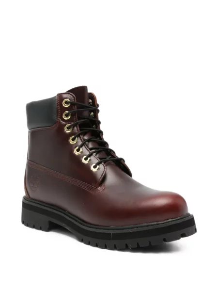 Fűzős bőr bakancs Timberland barna