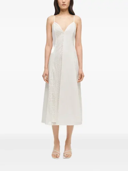 Rochie midi Simkhai din dantelă până la genunchi de costum alb