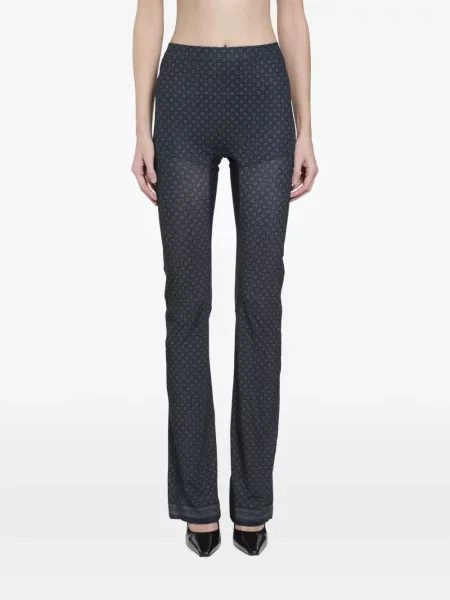 Pantaloni Knwls cu imagine cu imprimeu geometric albastru