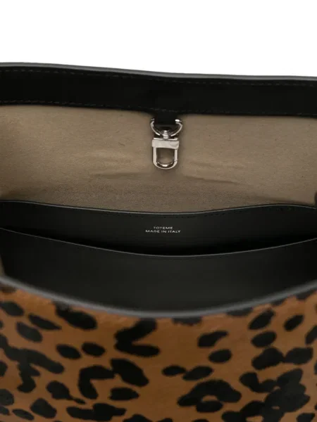 Geantă Toteme cu imagine cu model leopard maro