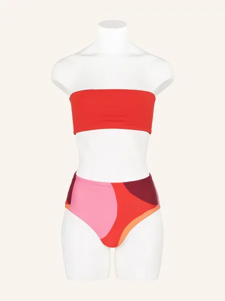Seafolly Bandeau Bikiny Sorrento Flame Oboustranné / růžová / oranžová červená