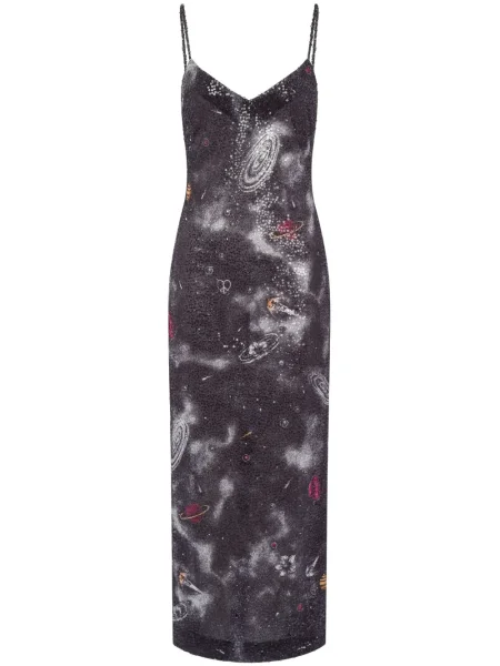 Rochie din denim Moschino Jeans de costum gri