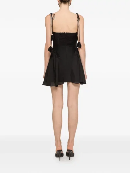 Rochie mini Nissa cu bretele negru