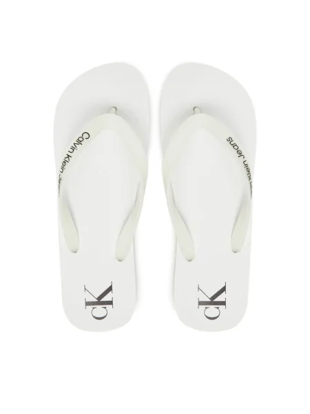 Джапанки Calvin Klein Jeans BEACH SANDAL TRANSPARENT TPU мъжки бяло