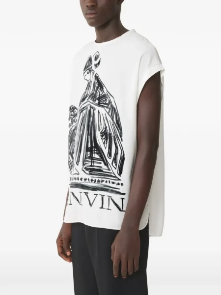 Tricou Lanvin cu imagine alb