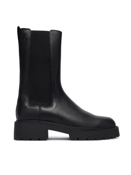 Μποτάκια με λάστιχο Calvin Klein Chunky High Chelsea μαύρο