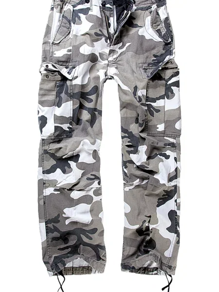 Brandit Pantaloni cu kaki / alb / metalic / nisipiu gri