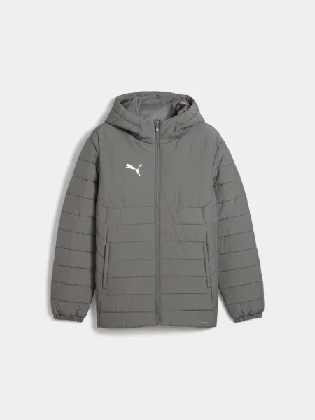 Демісезонна куртка PUMA Teamadditions Hood Padded Jk комбінований верх сірий