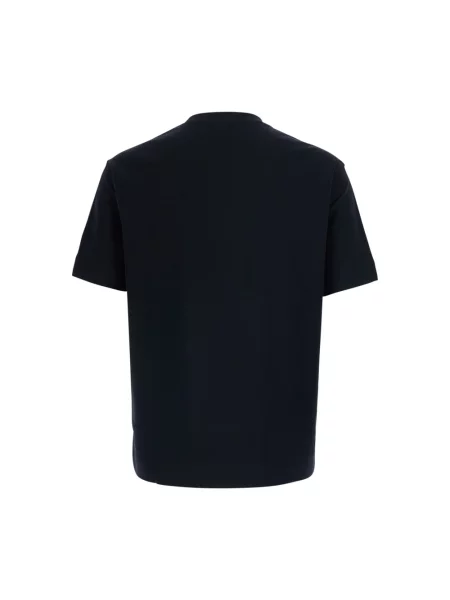 Koszulka Emporio Armani żakardowa niebieska