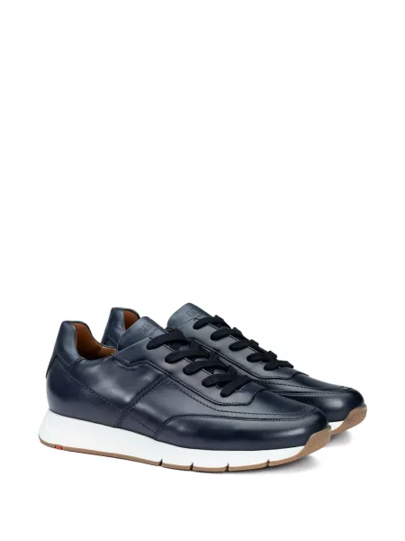 Sneakerși Lloyd cu șireturi din piele albastru